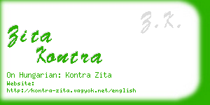 zita kontra business card